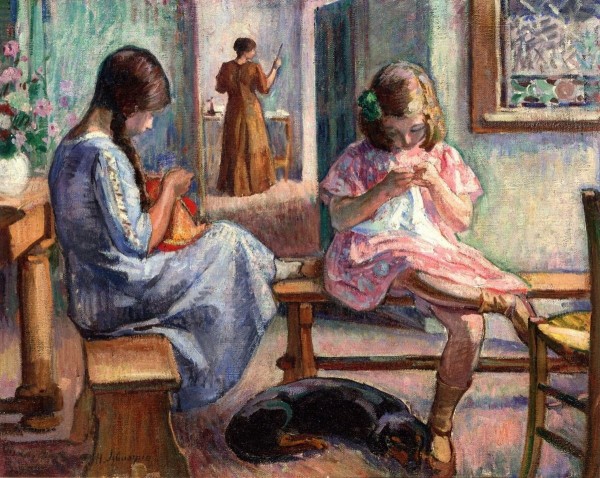 Sewing Girls by Henri Lebasque